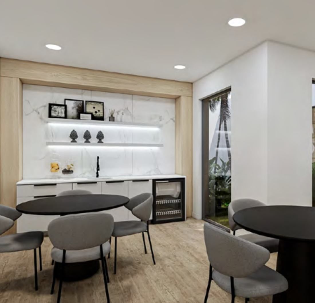 Área de convivência do clubhouse